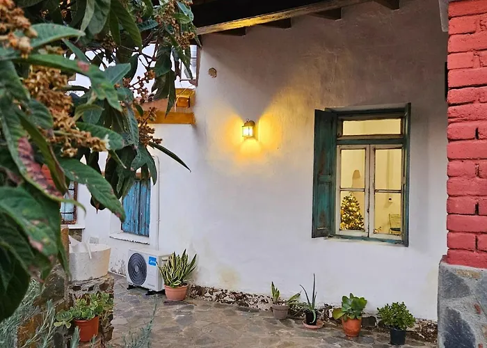 Traditional Adobe House In Evrychou With Cozy Garden And Fireplace!
